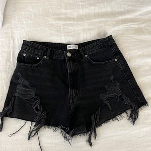 Zara Black Jean Shorts